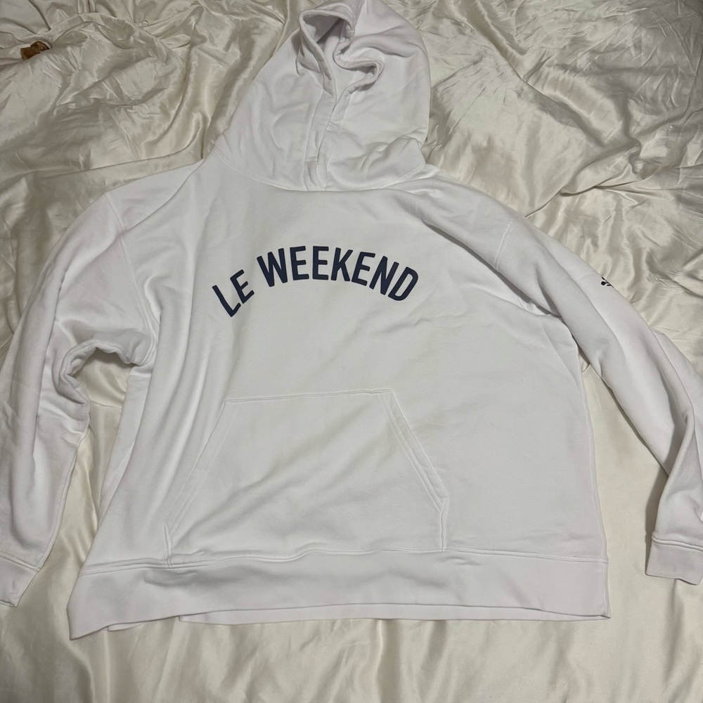 NWT New Marea White Le Weekend Hoodie Size XL